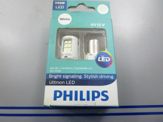 *NEW OEM* 0810 Phillips 13V Ultinion LED Car Signaling Bulb Set 1156ULWX2