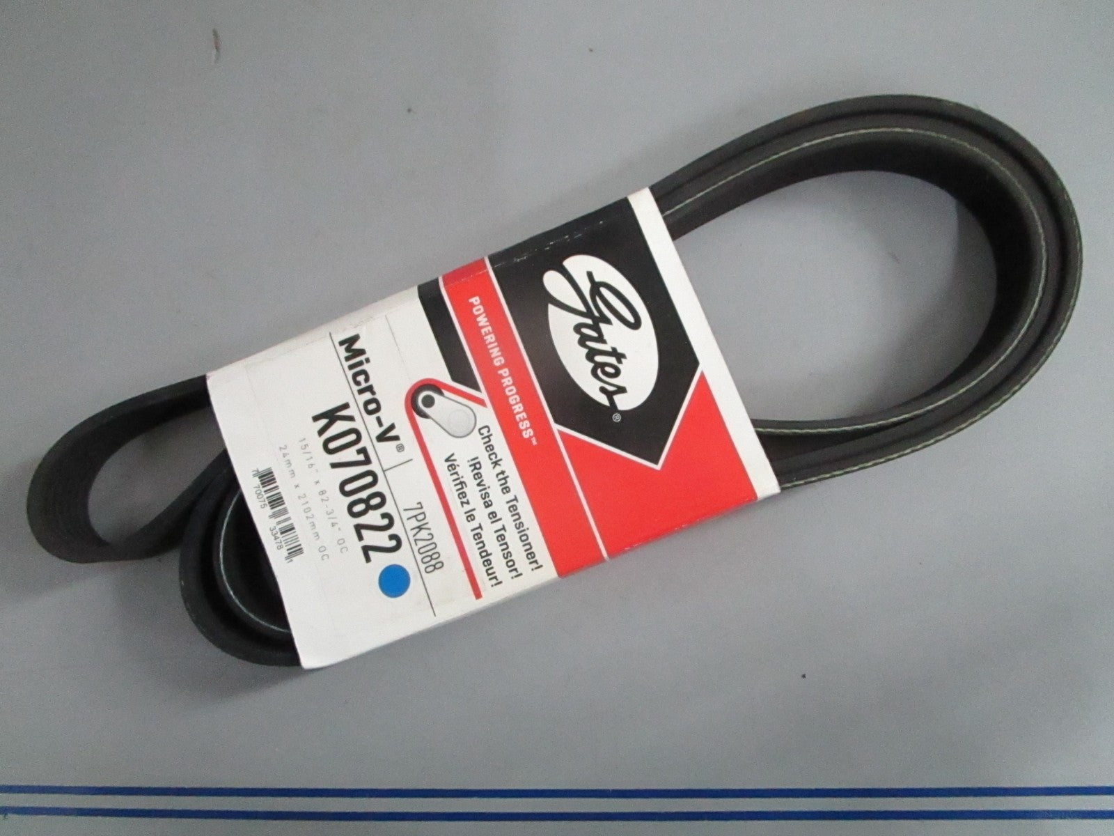 NEW K070822 Gates Micro-V Serpentine Belt 0820
