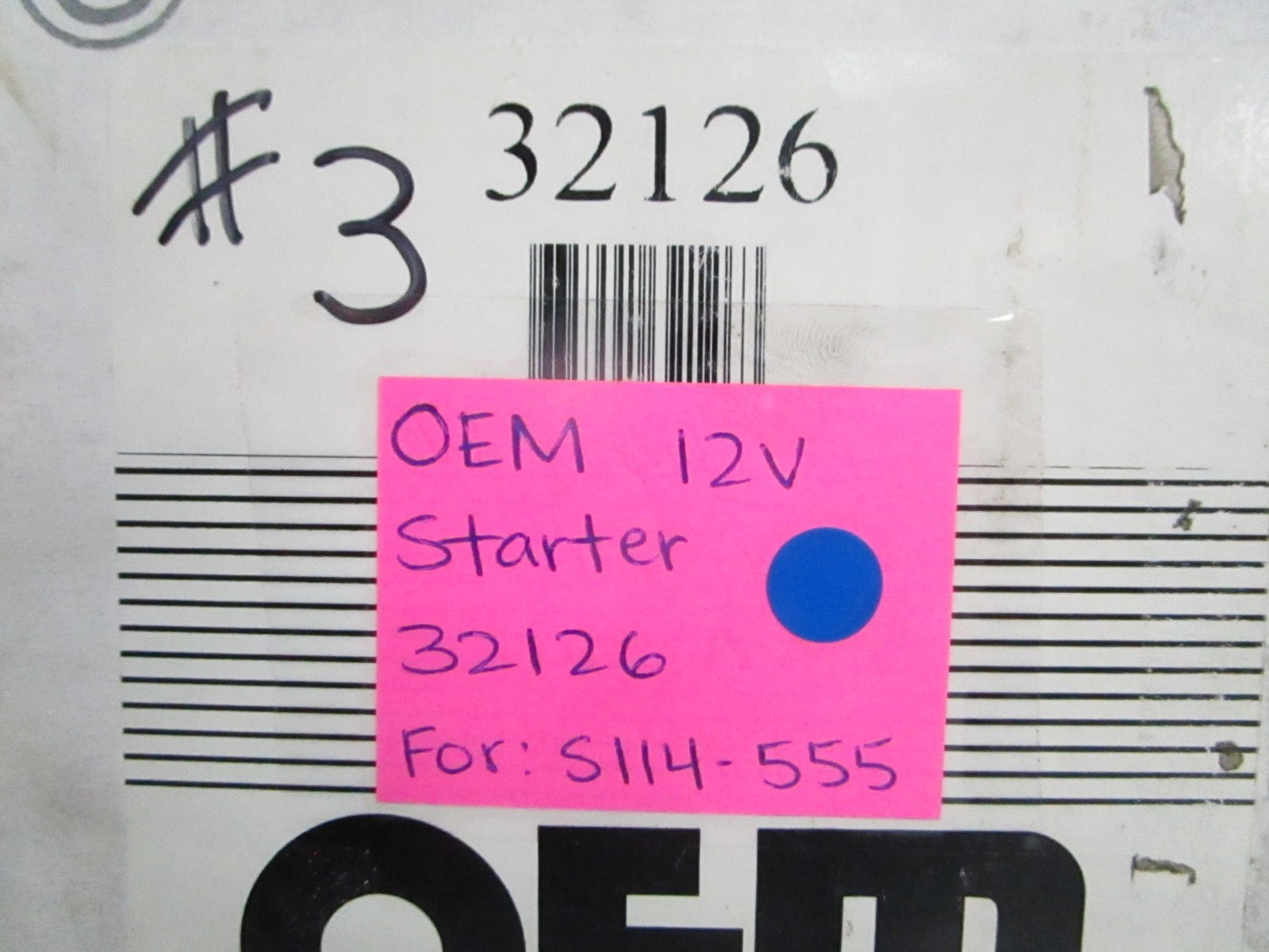 NEW 32126 OEM 12V Starter For: S114-555 Hitachi 0820