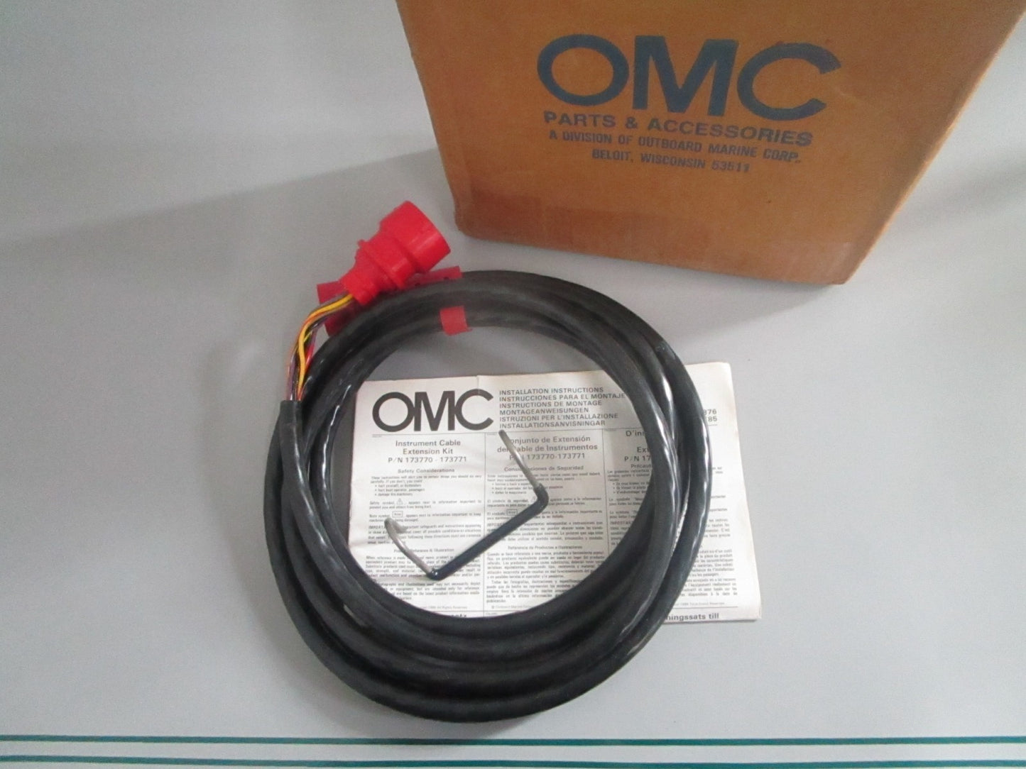 NEW OEM 173771 0173771 OMC Johnson Evinrude Instrument Cable Extension Kit 0820