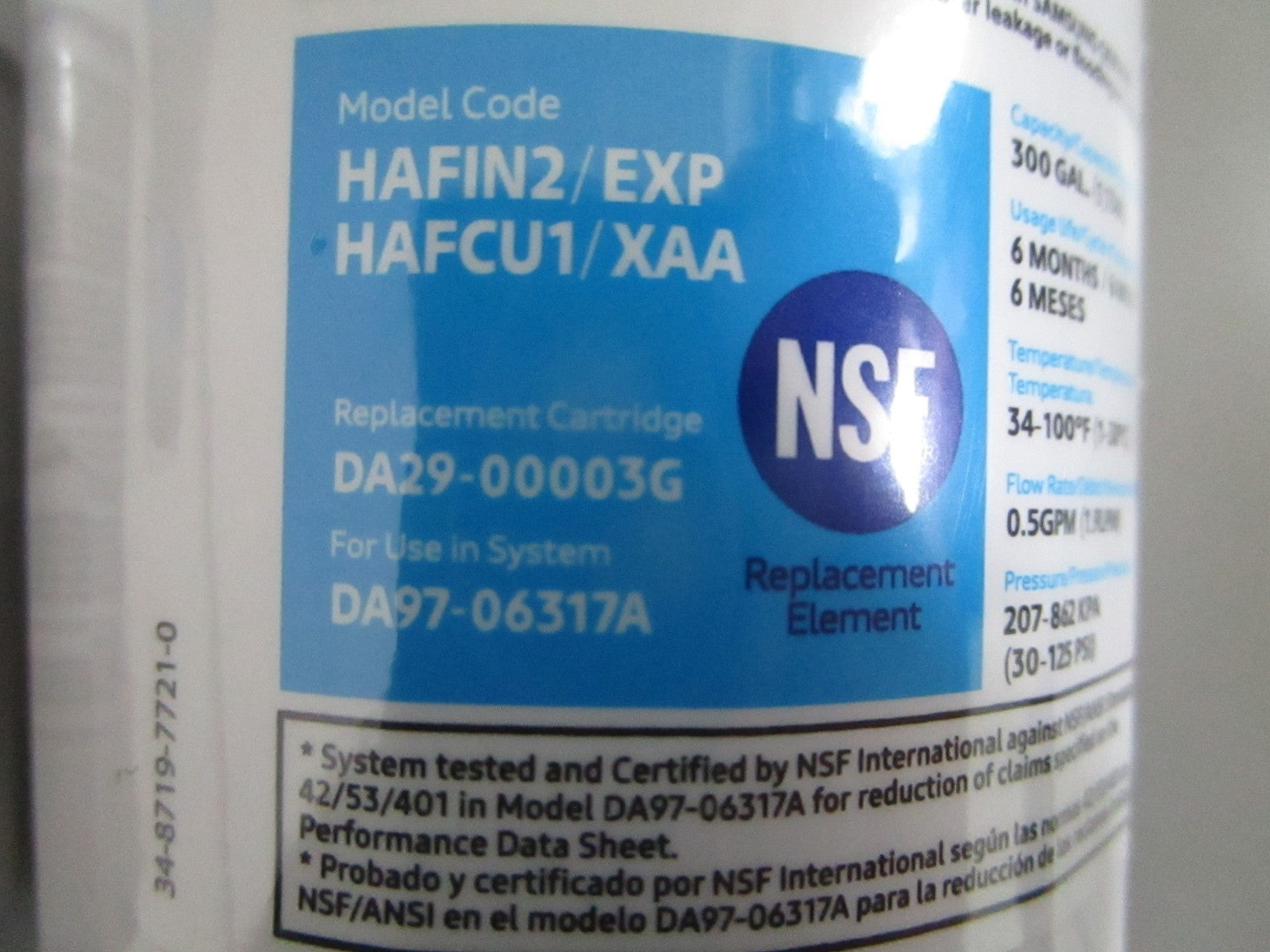 Samsung NEW OEM DA29-00003G HAF-CU1 Refrigerator Water Filter Lot of 3 0820