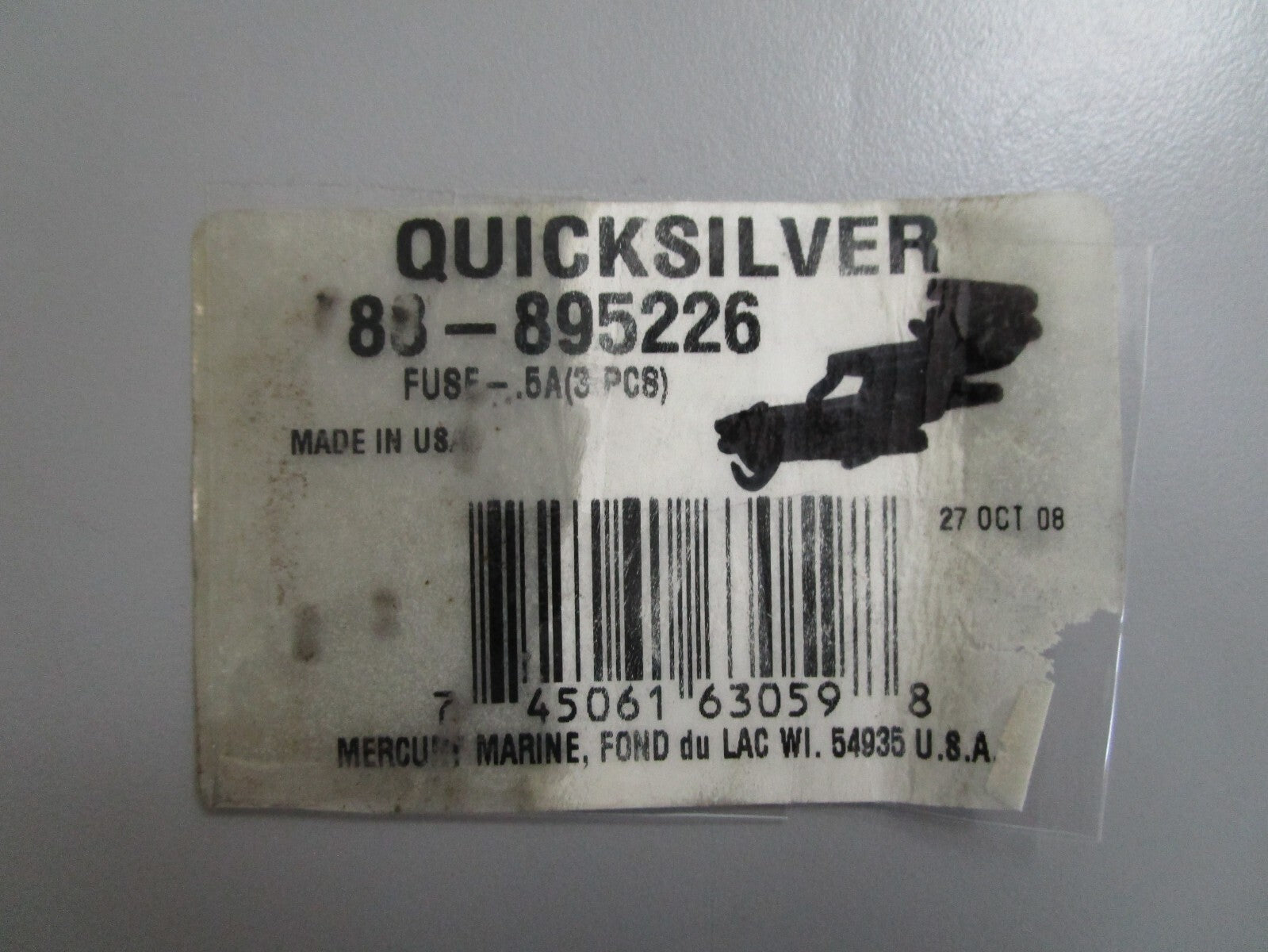 *NEW OEM* (LOT OF 3) 0820 Mercury Quicksilver .5A Fuse 88-895226