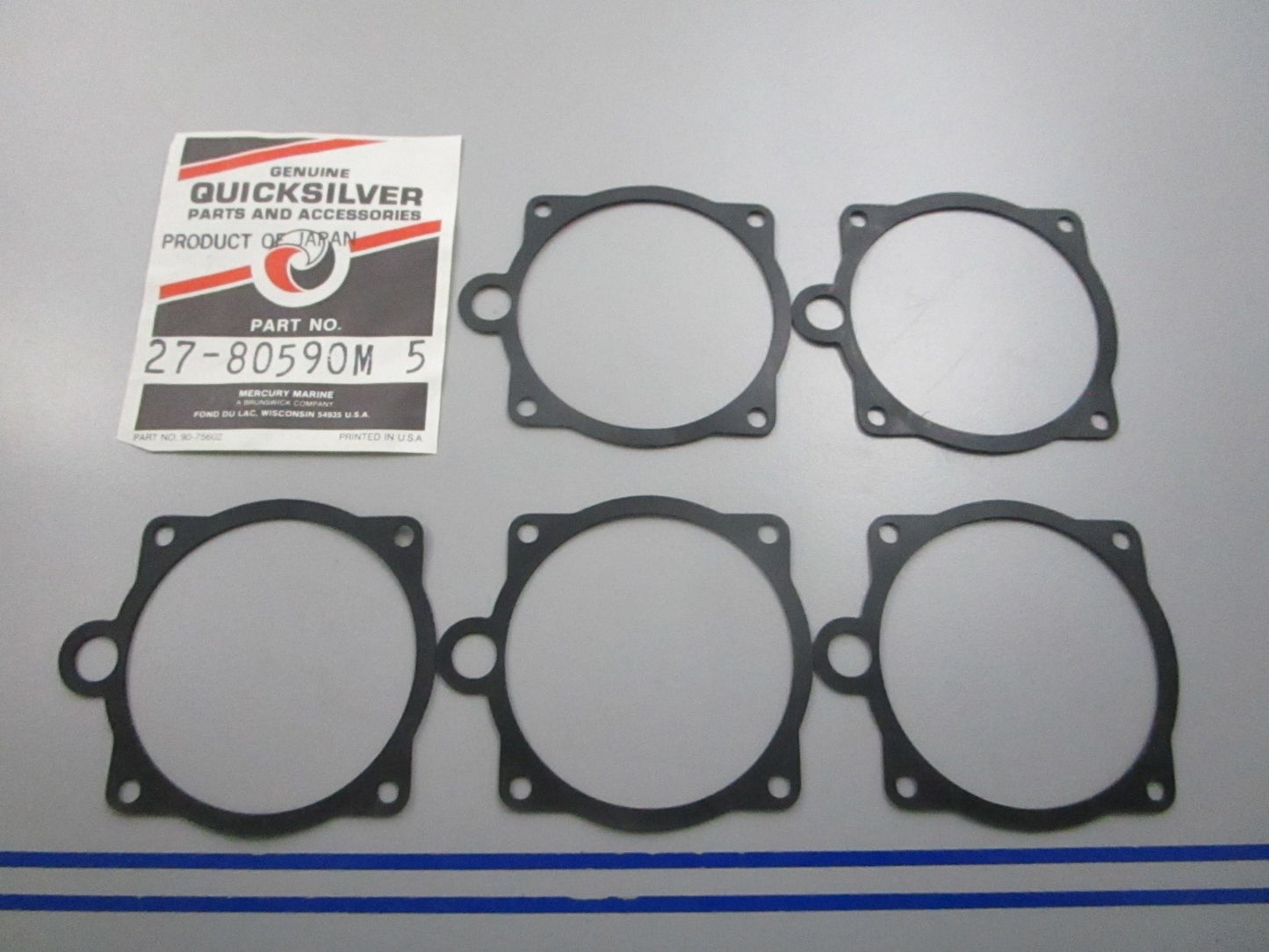 NEW OEM (LOT OF 5) 27-80590M Mercury Quicksilver Gasket 0810