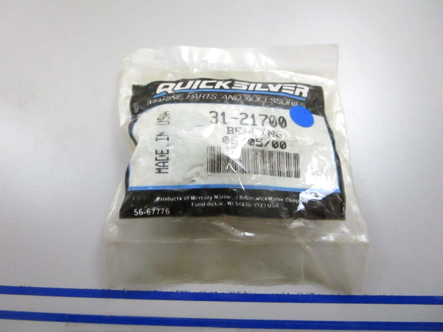 *NEW OEM* 0810 Mercury Quicksilver Bearing 31-21700