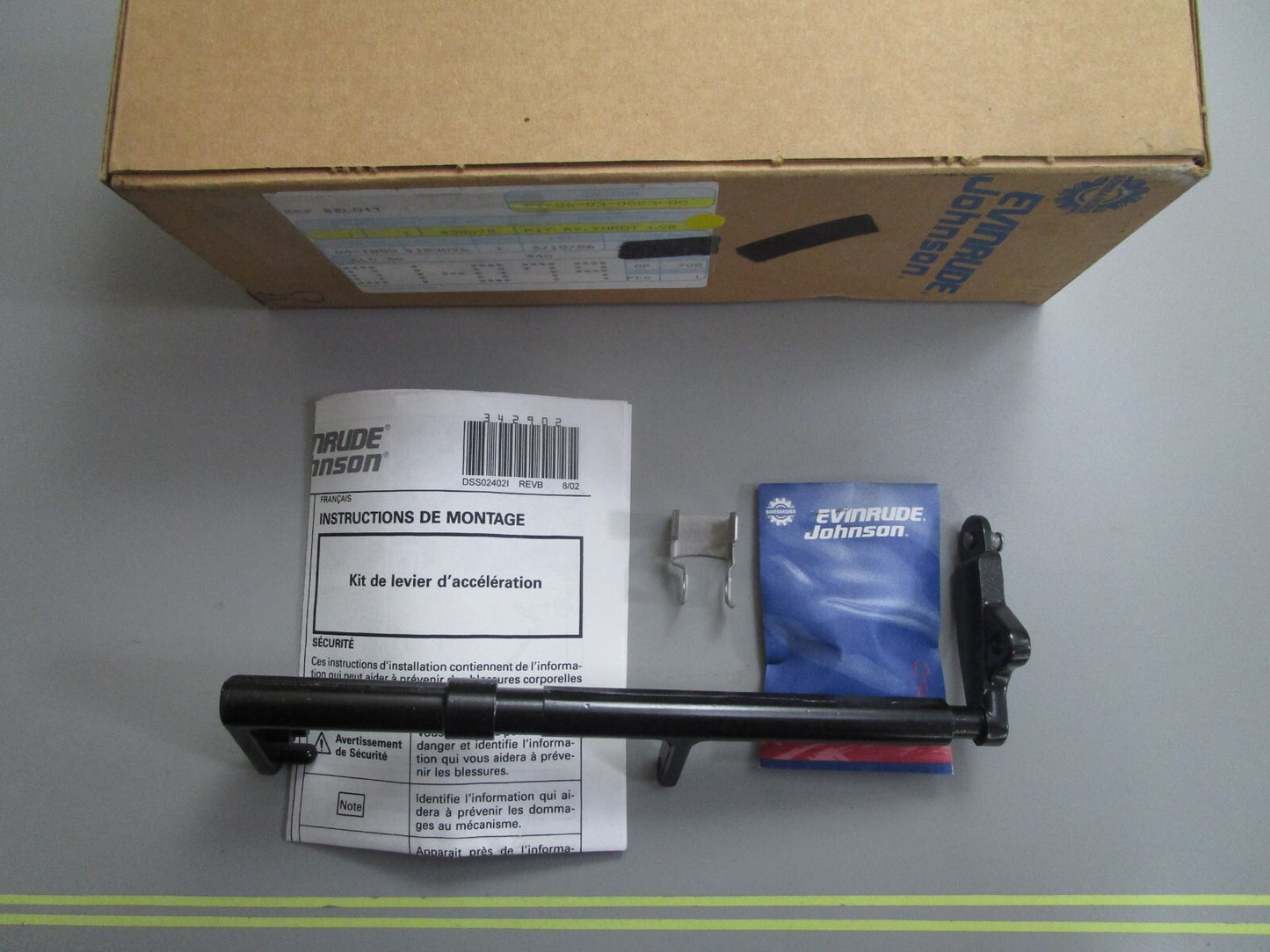 *NEW OEM* 0820 OMC Johnson Evinrude Throttle Lever Kit Ay 438075 0438075