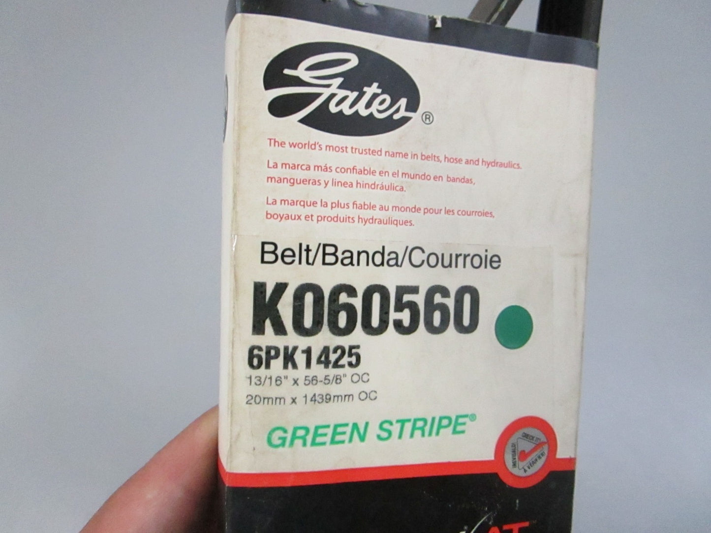 Gates K060560 Micro-V Serpentine Belt 6-Rib 56.09in NEW 0810