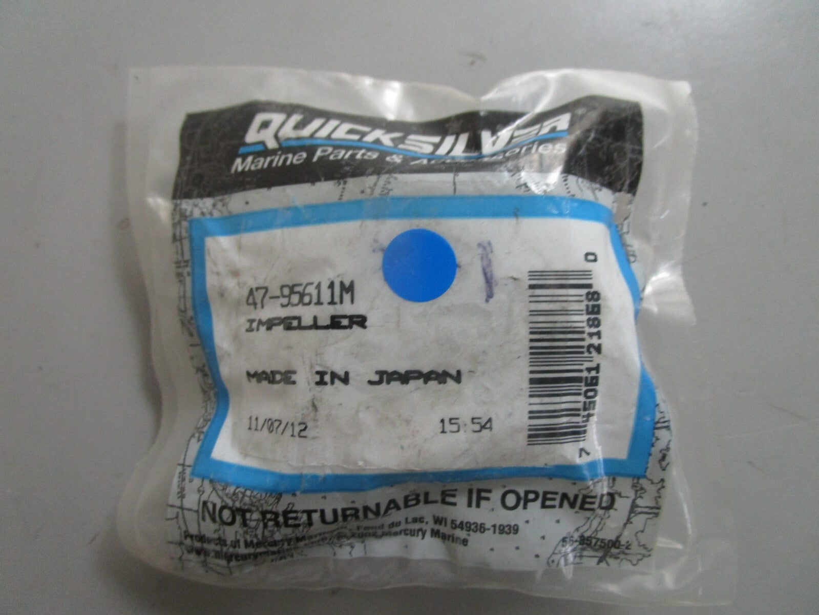 *NEW OEM* 0810 Mercury Quicksilver Impeller 47-95611M