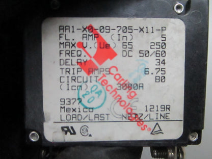 *NEW* 0810 Blue Sea 5A 250V AC/DC World Circuit Breaker AA-X0-09-705-X11-P