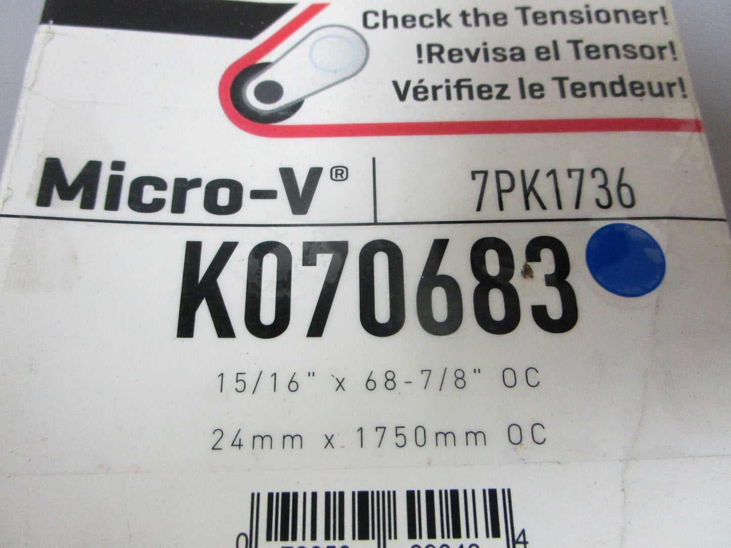 NEW K070683 Gates Micro-V 15/16" x  68 ⅞" Serpentine Belt 0720