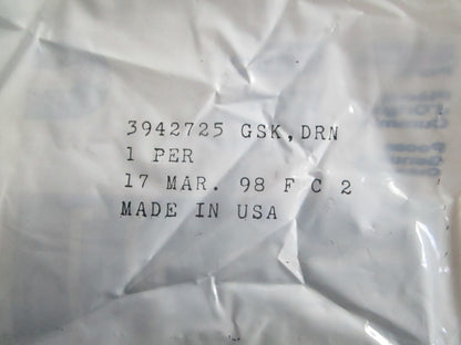 NEW OEM Cummin 3942725 Oil Drain Gasket 0820
