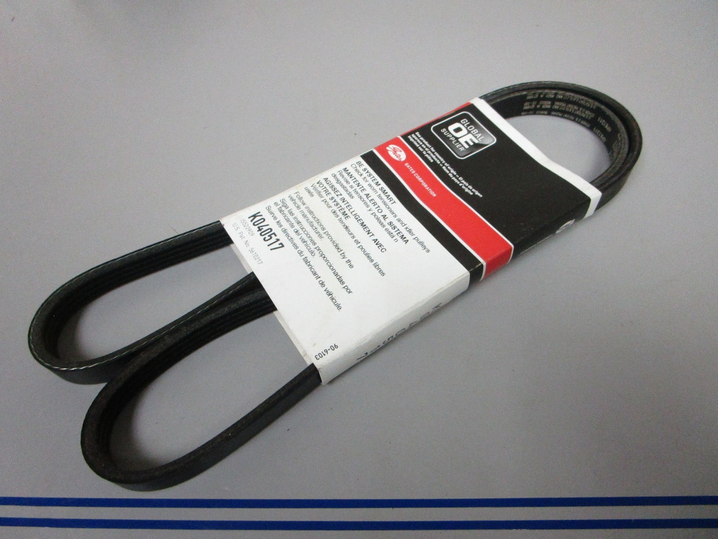 NEW K040517 Gates Micro-V 9/16" x 52 ⅛" Serpentine Belt 0720