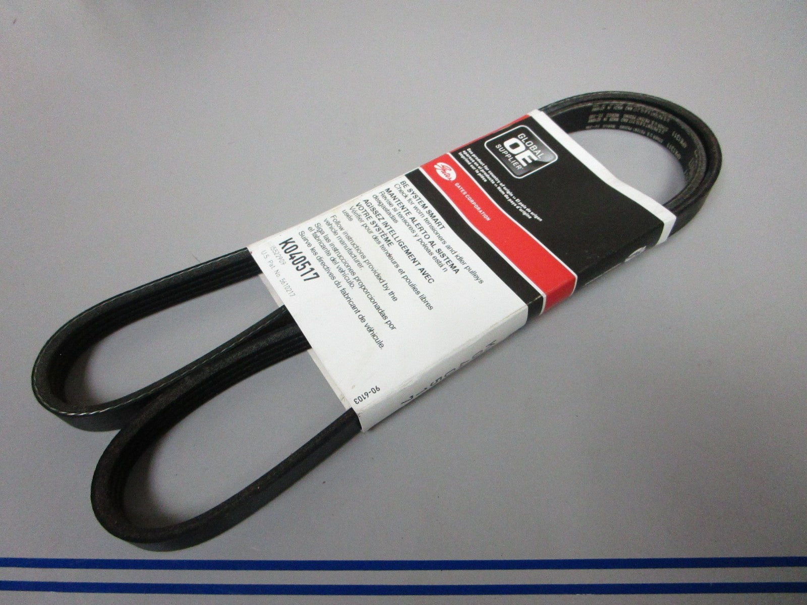 NEW K040517 Gates Micro-V 9/16" x 52 ⅛" Serpentine Belt 0720