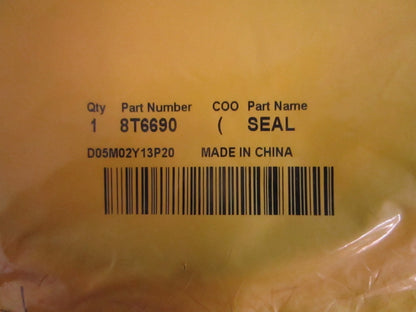CAT NEW OEM Seal 8T-6690 NOS Genuine Caterpillar Heavy Equipment Part 0820
