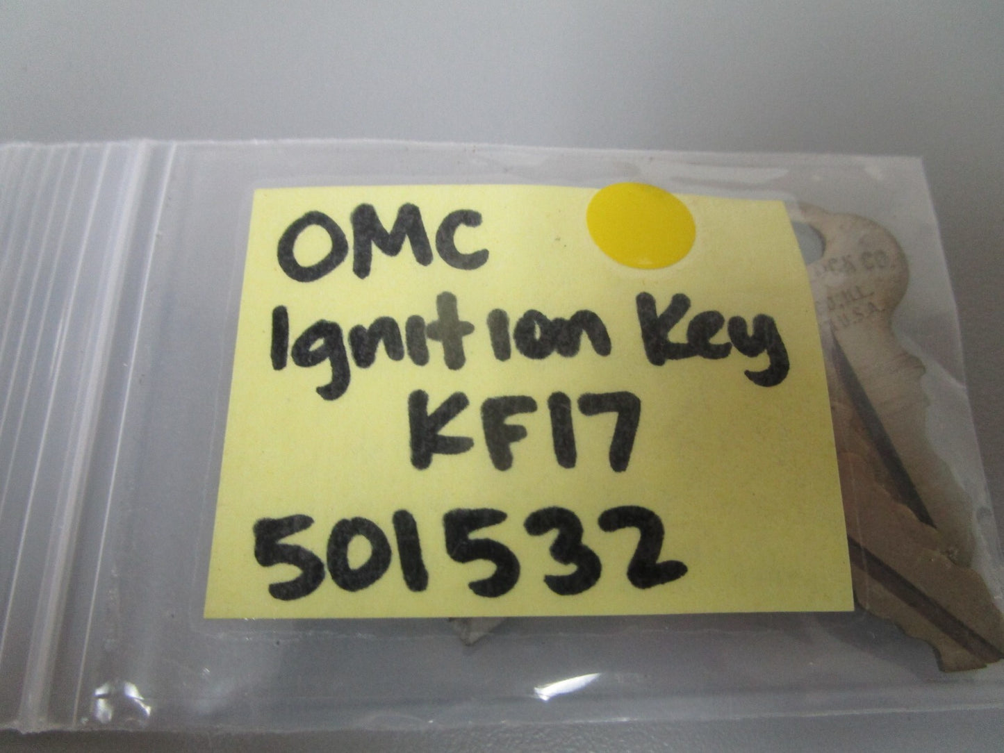 *NEW OEM* 0810 OMC Johnson Evinrude Ignition Key KF17 501532 0501532