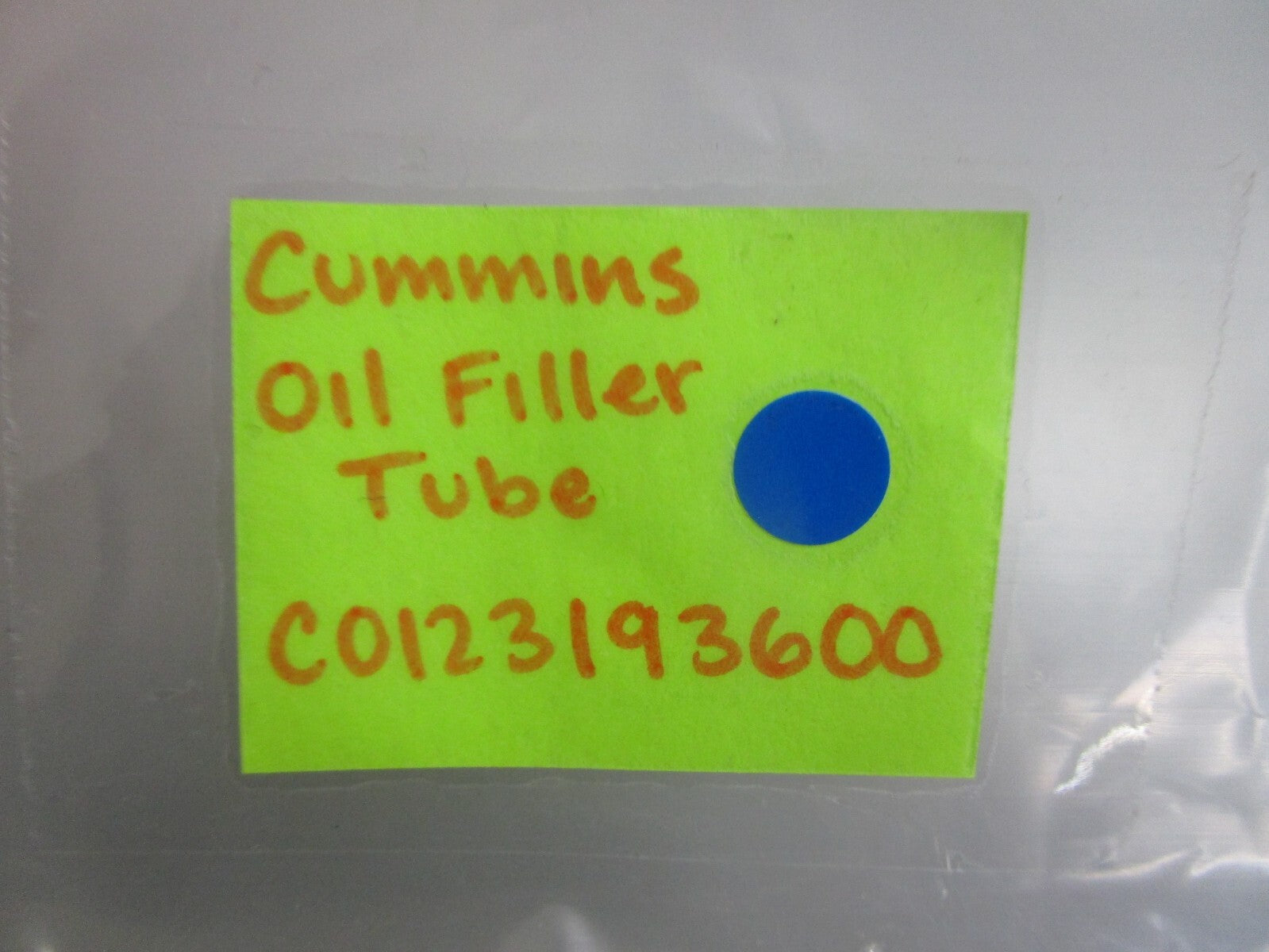 *NEW OEM* 0820 Cummins Oil Filler Tube C0123193600