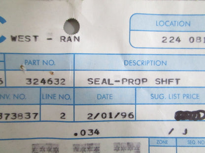 NEW OEM 324632 0324632 OMC Johnson Evinrude Prop Shaft Seal 0820