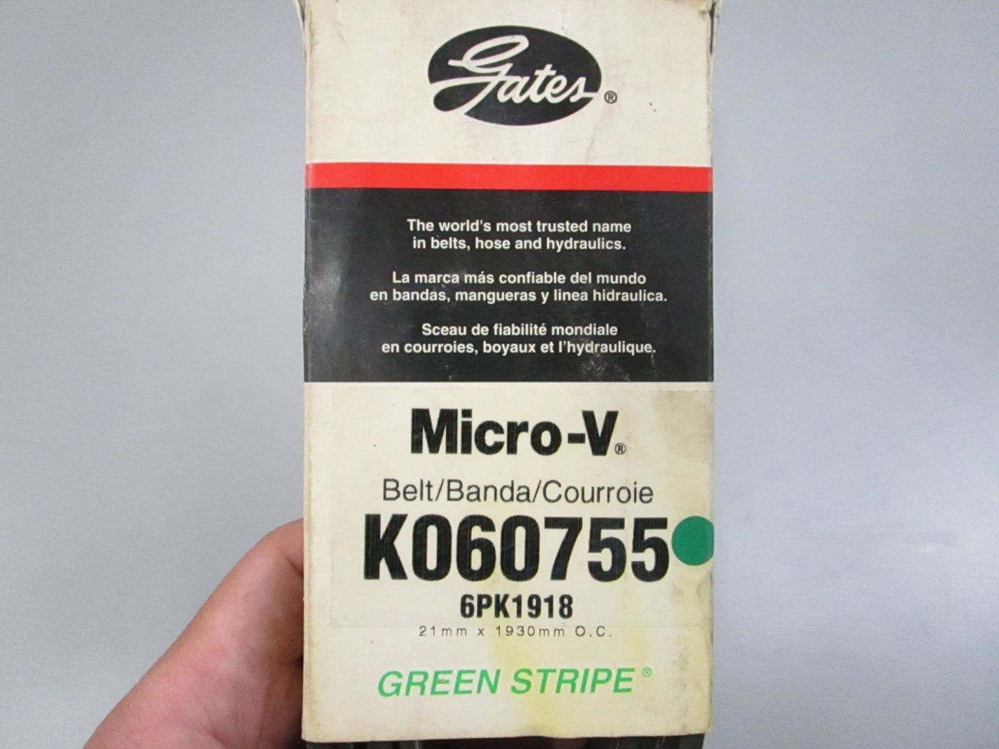 Gates K060755 Micro-V Serpentine Belt 6-Rib 75.49in NEW 0810