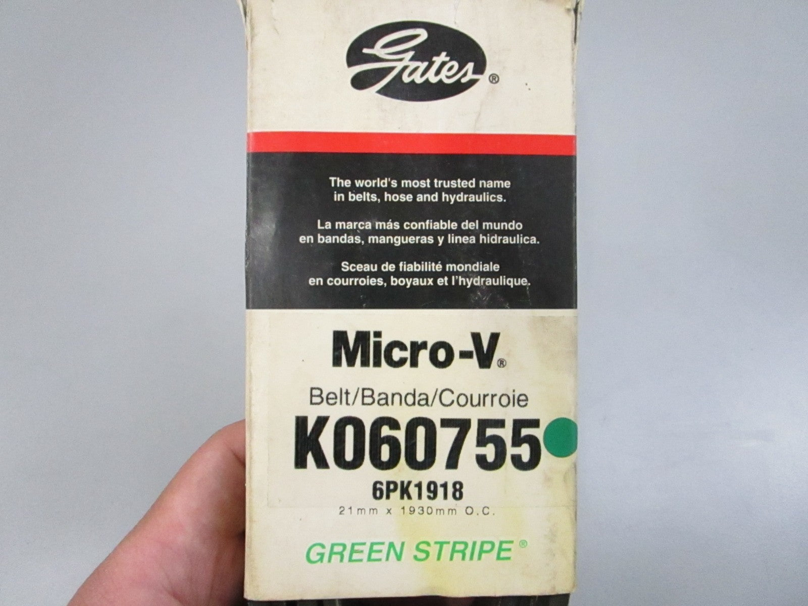 Gates K060755 Micro-V Serpentine Belt 6-Rib 75.49in NEW 0810
