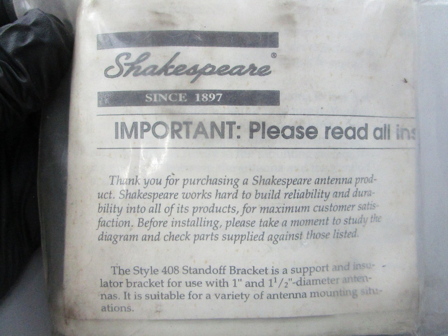 NEW 408 Shakespeare Standoff Bracket 0810