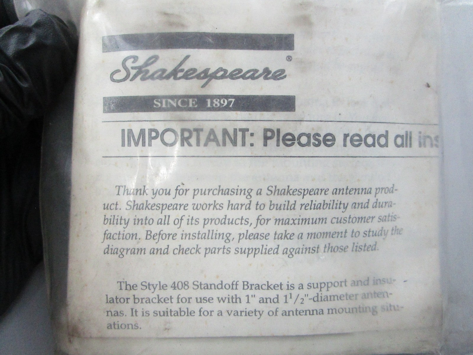 NEW 408 Shakespeare Standoff Bracket 0810