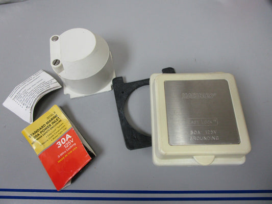 *NEW OEM* 0720 Marinco 30AMP 125V Power Inlet 301EL-B
