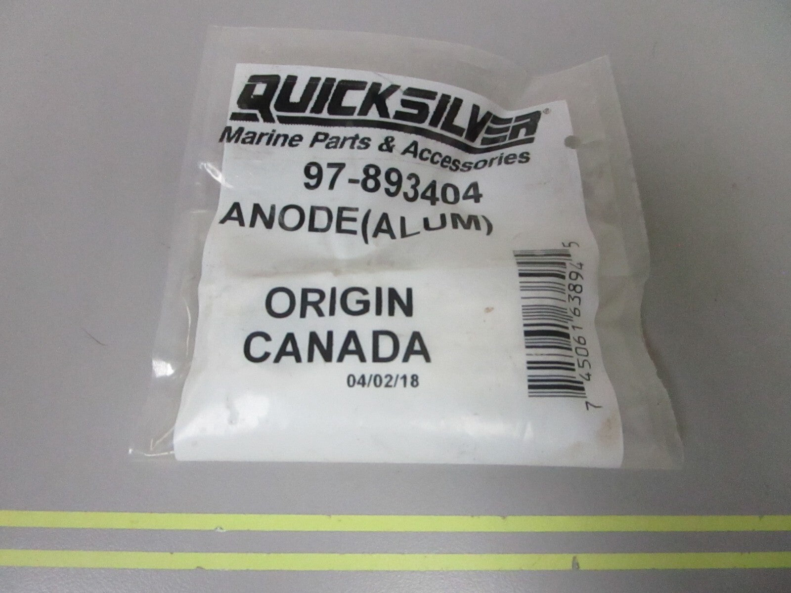 *NEW OEM* 0810 Mercury Quicksilver Aluminum Anode 97-893404