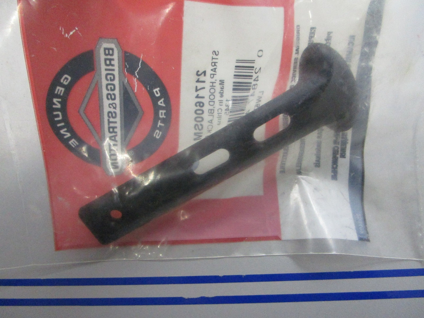 *NEW OEM* 0810 Briggs & Stratton Black Rubber Hood Strap 2171600SM
