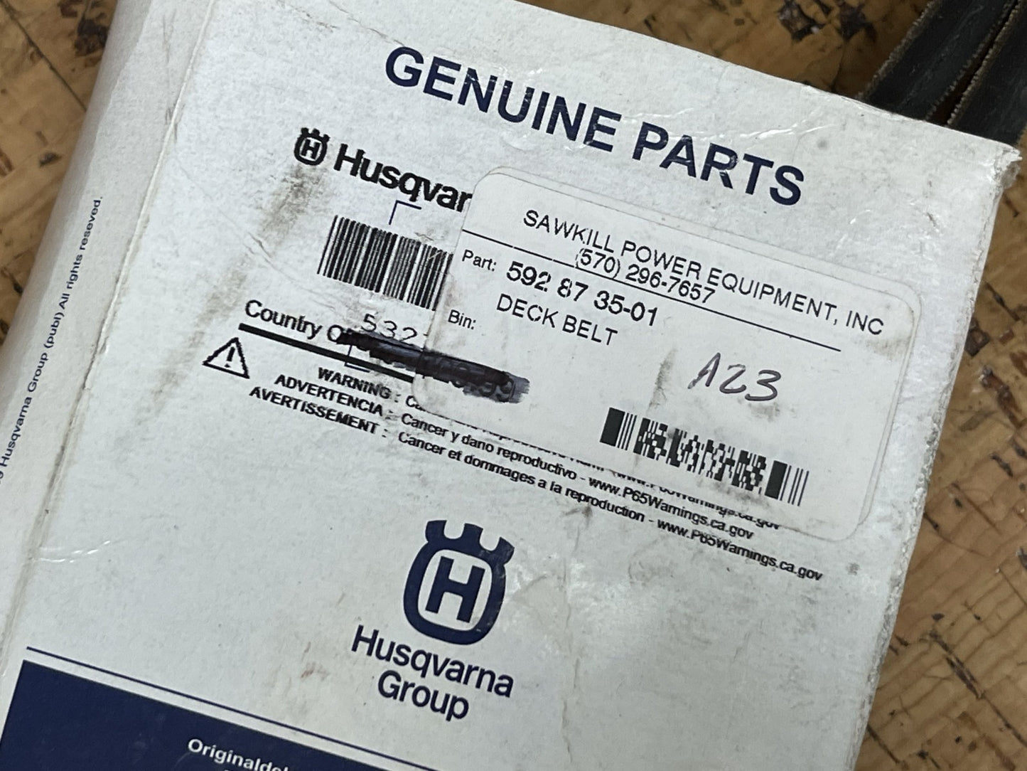 *NEW OEM* 0670 Husqvarna Drive Belt 5928735-01 592 87 35-01