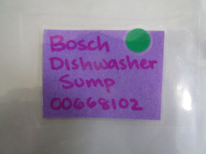 Bosch NEW OEM 00668102 Dishwasher Sump Assembly NOS Genuine Factory Part 0820