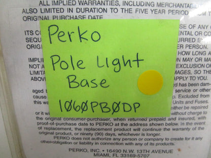 *NEW* 0820 Perko Pole Light Base 1060PB0DP