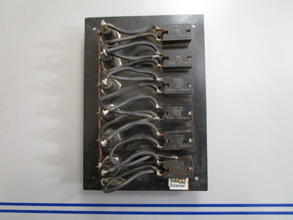 *NEW* 0810 Marine Boat 6 Gang Bakelite Plate Switch Panel w/ Toggle
