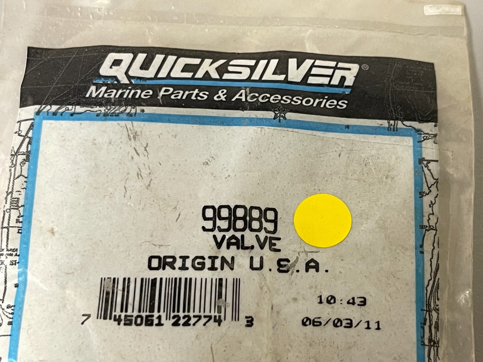 *NEW OEM* 0810 Mercury Quicksilver Valve 99889