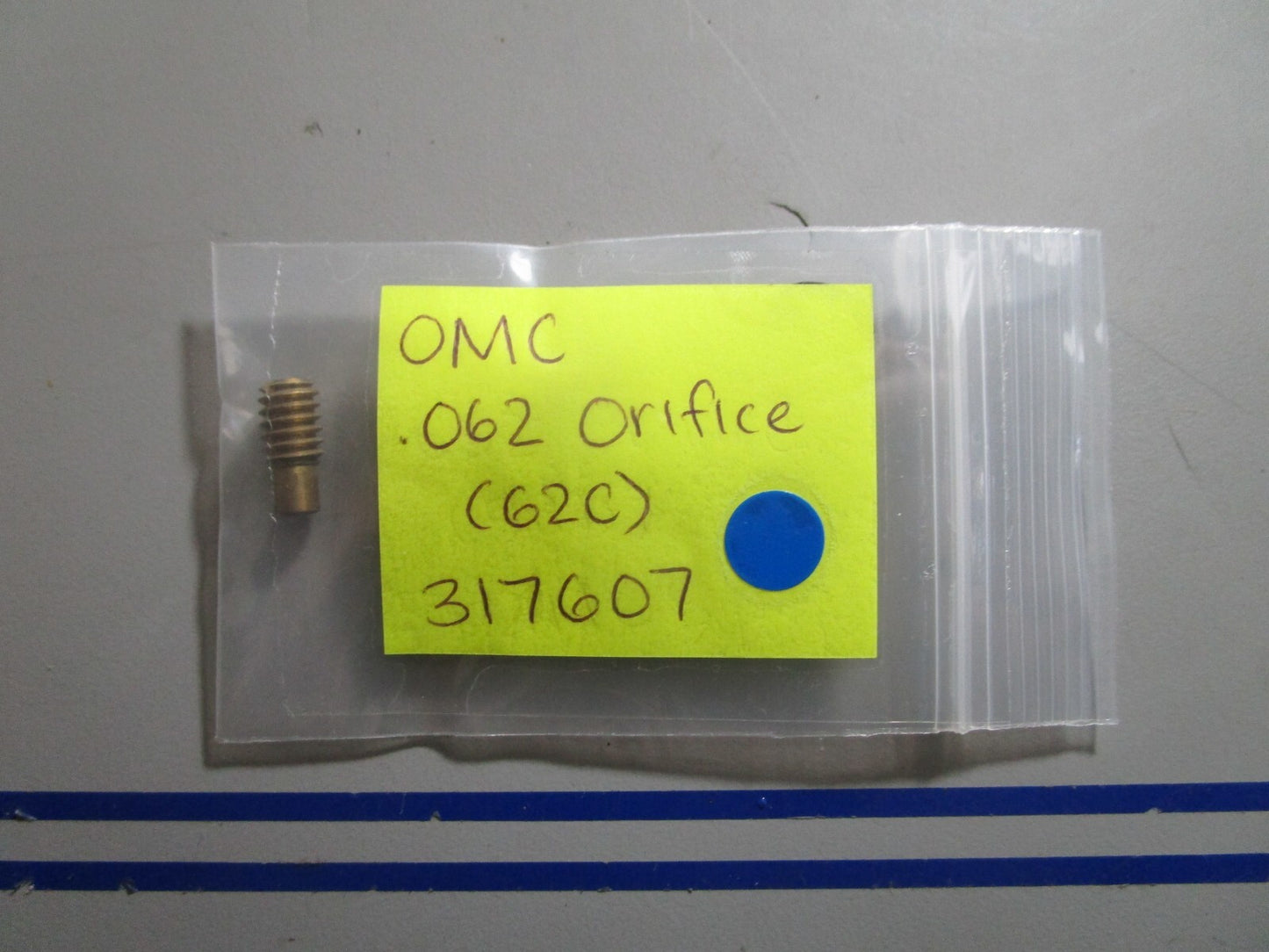 *NEW OEM* 0810 OMC Johnson Evinrude .062 Orifice (62C) 317607 0317607