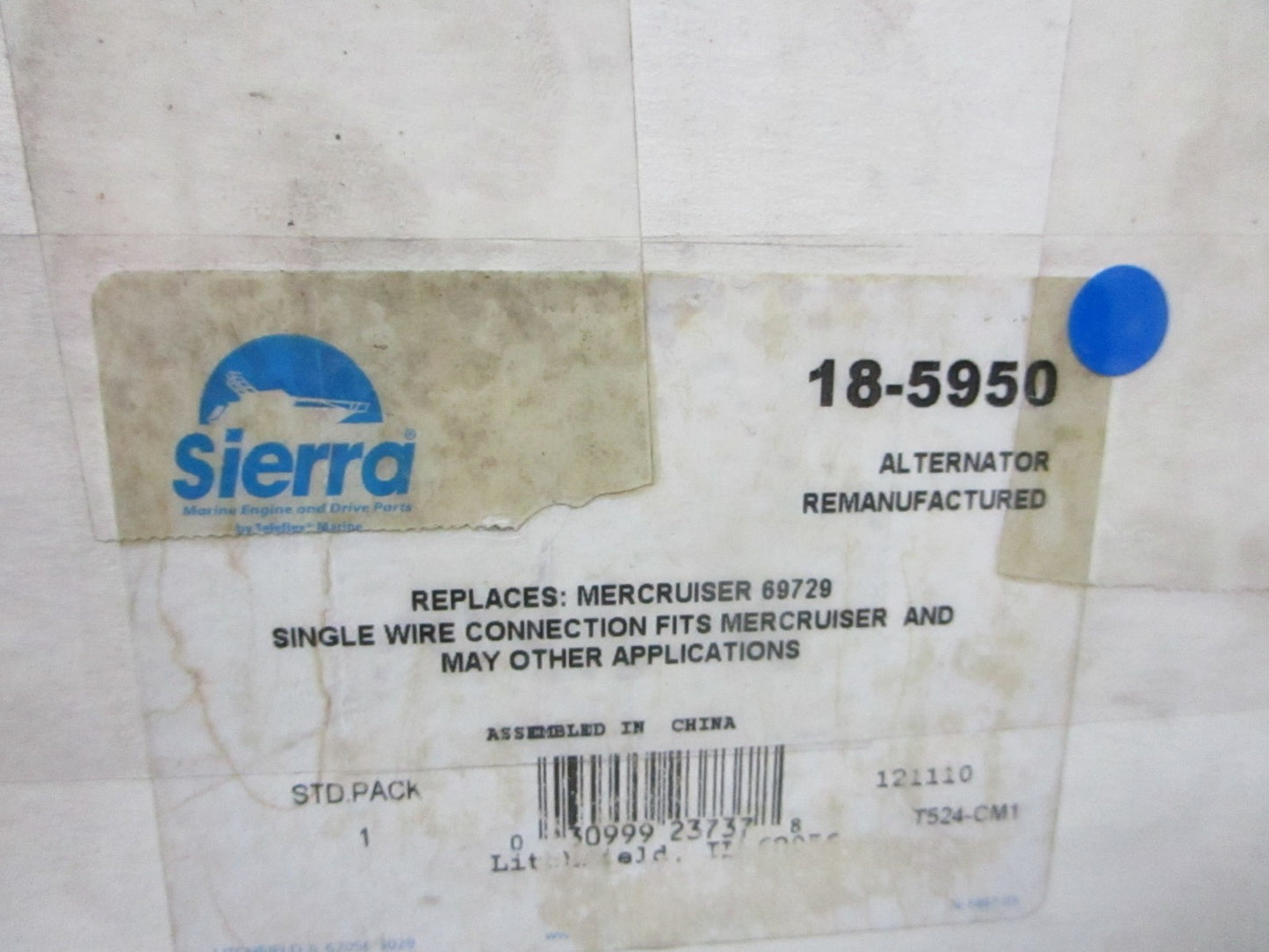 NEW 18-5950 Replaces: Mercruiser 69729 Sierra Remanufactured Alternator 0720