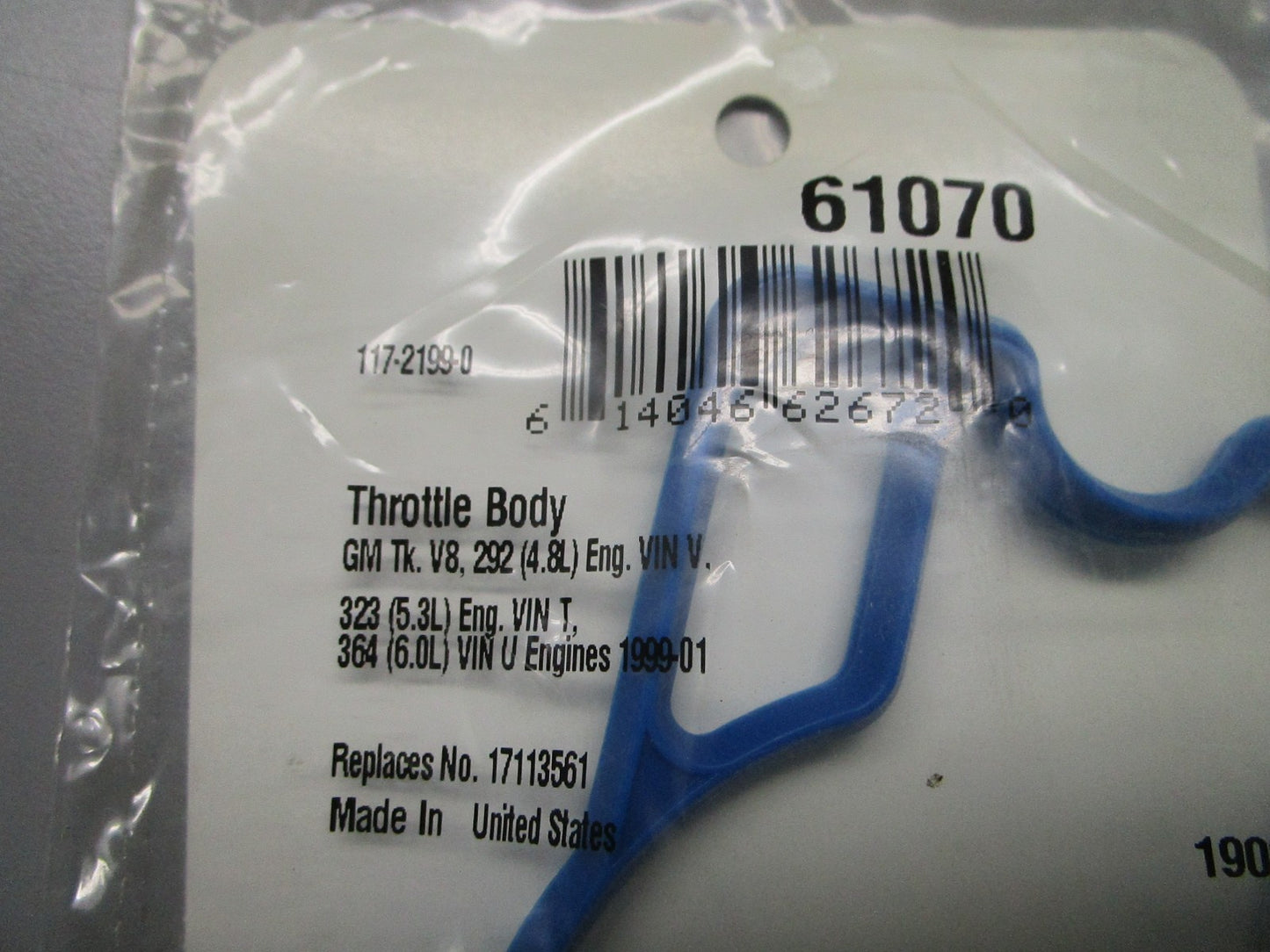 *NEW* 0810 Fel-Pro Throttle Body Gasket 61070