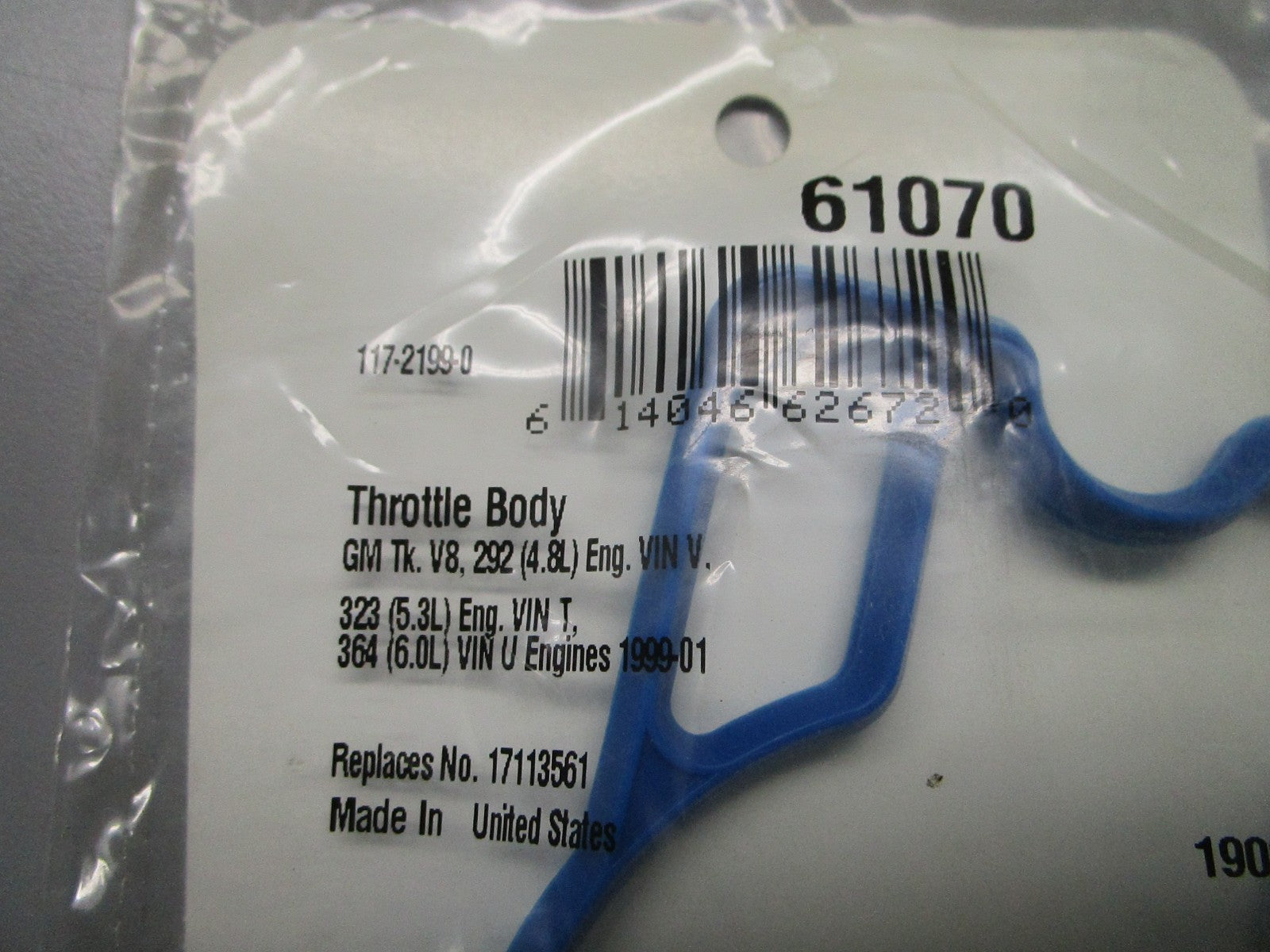 *NEW* 0810 Fel-Pro Throttle Body Gasket 61070