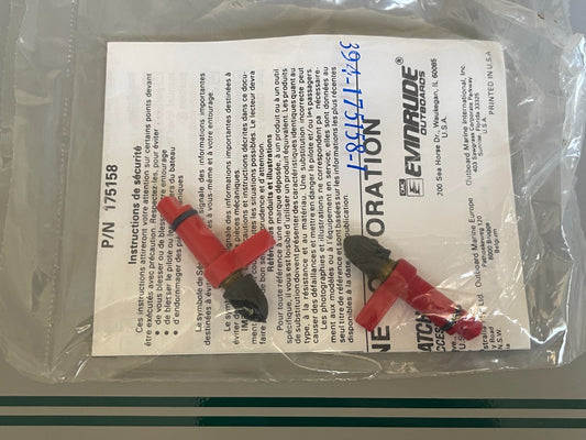 NEW OEM (LOT OF 2) 175158 0175158 OMC Johnson Evinrude Valve Kit 0810