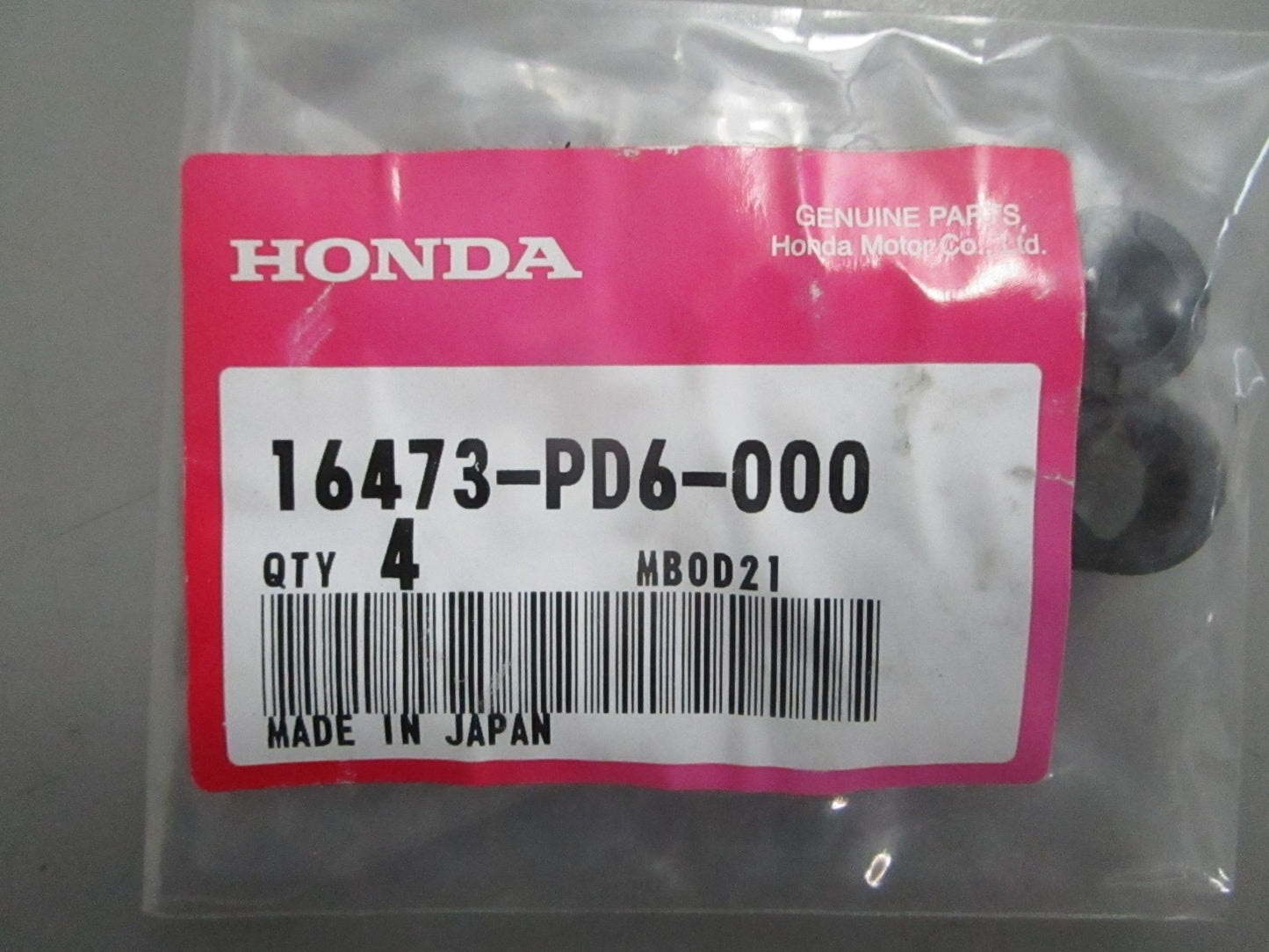 *NEW OEM* (LOT OF 4) 0820 Honda Cushion Ring 16473-PD6-000
