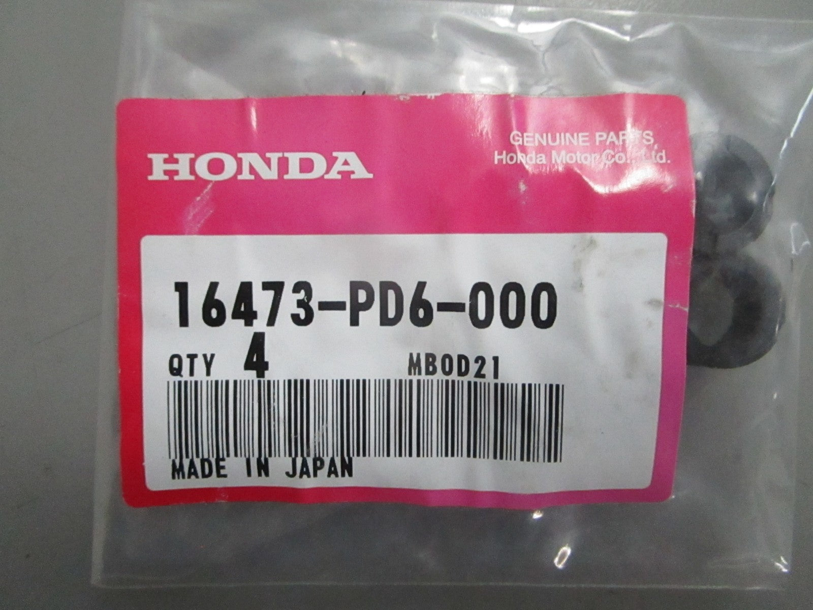 *NEW OEM* (LOT OF 4) 0820 Honda Cushion Ring 16473-PD6-000
