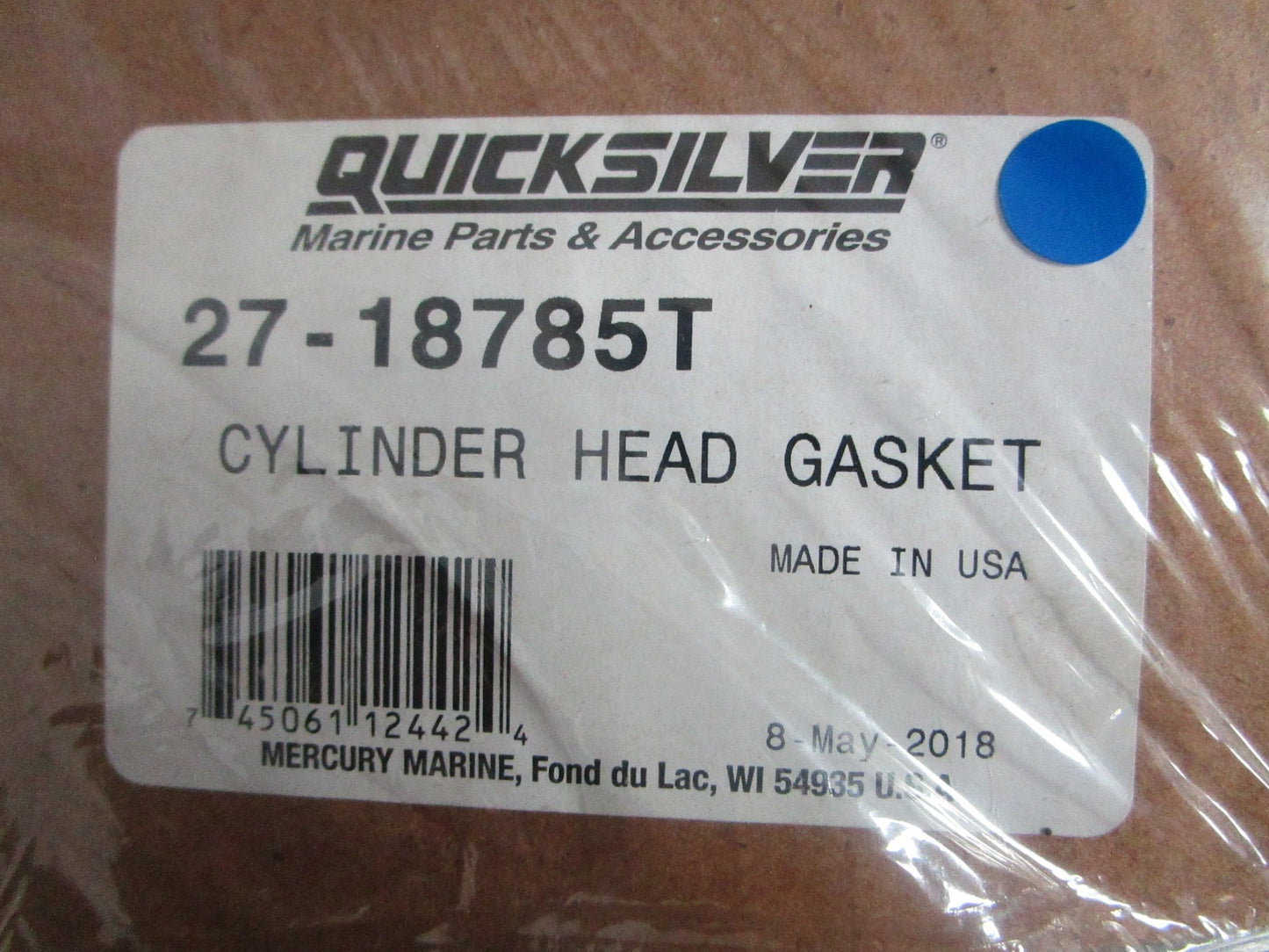 NEW OEM 27-18785T Mercury Quicksilver Cylinder Head Gasket 0820