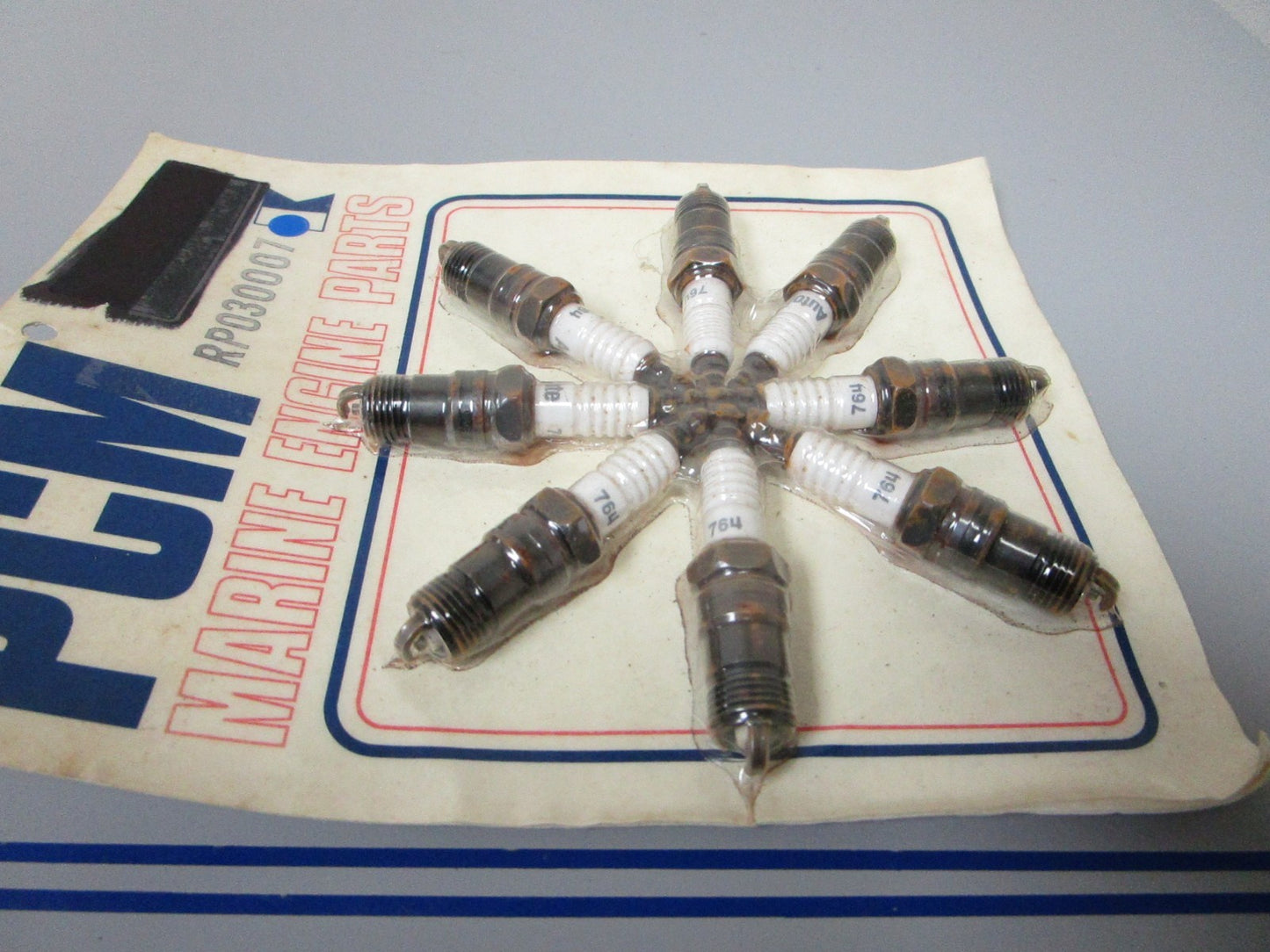 NEW OEM RP030007 Pleasure Craft Marine PCM Autolite #764 Spark Plug Set 0720