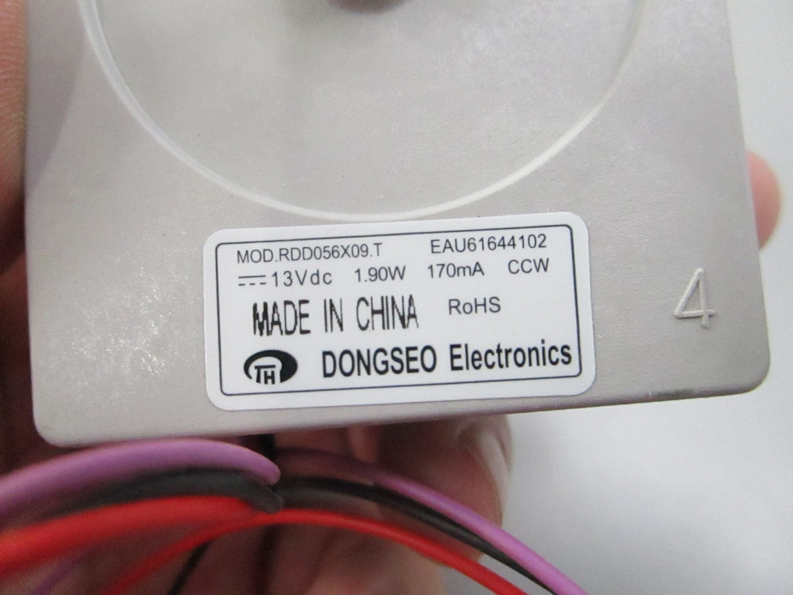 NEW OEM EAU61644102 LG Refrigerator Evaporator Fan DC Motor 0810