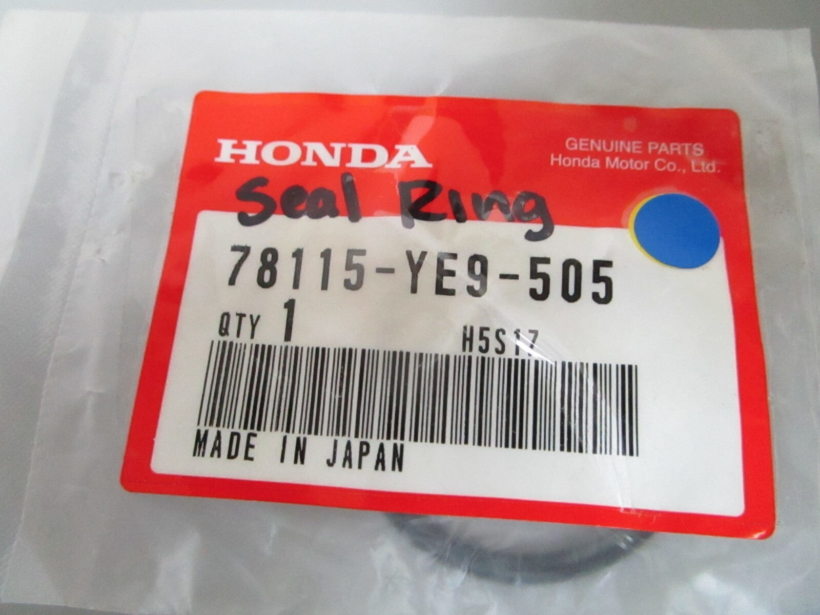 *NEW OEM* 0810 Honda Seal Ring 78115-YE9-585