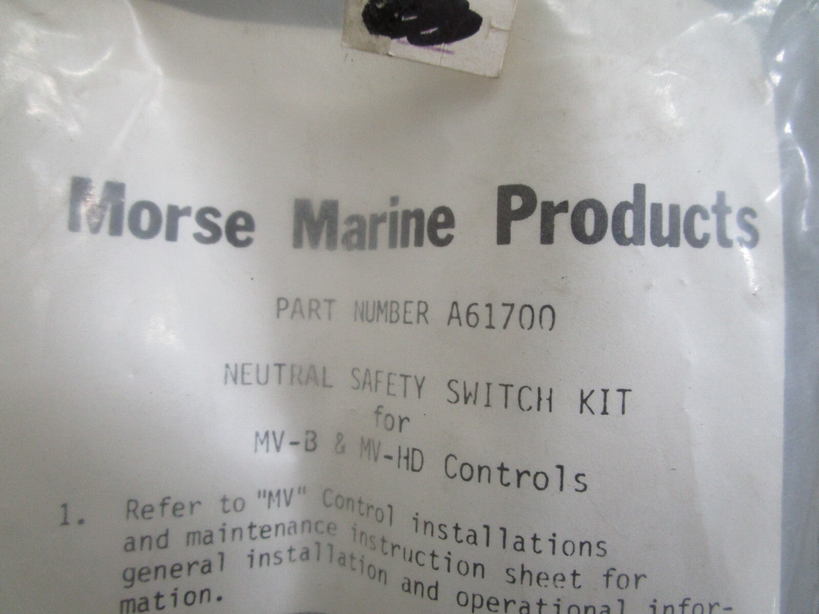 *NEW* 0820 Morse Controls Neutral Switch Kit A61700