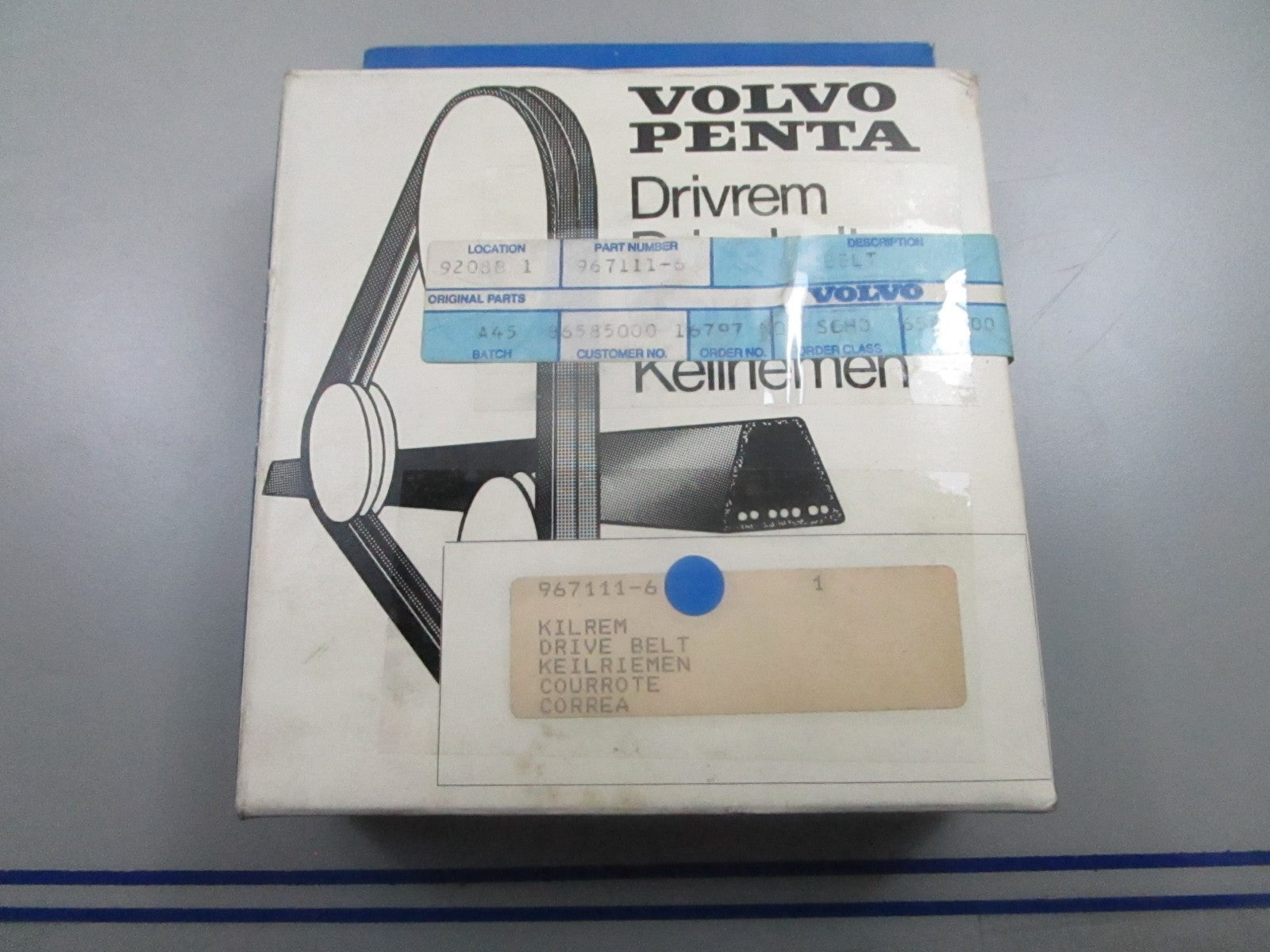 *NEW OEM* 0810 Volvo Penta Drive Belt 967111 967111-6