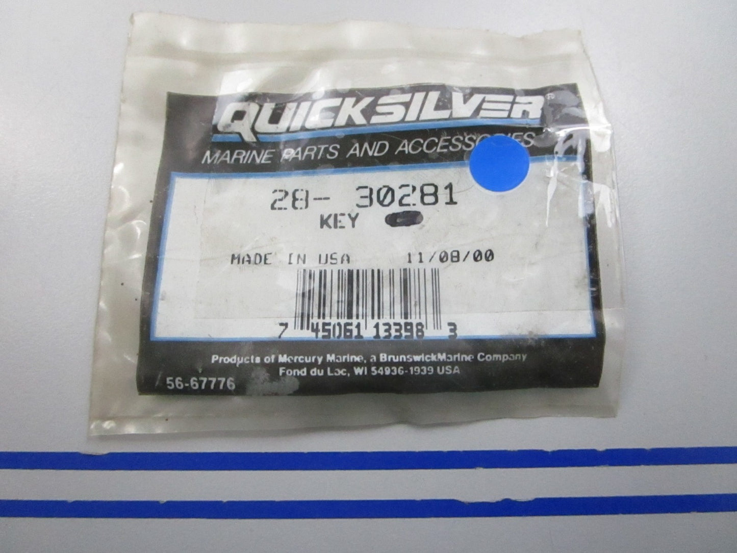 NEW OEM (LOT OF 3) 28-30281 Mercury Quicksilver Key 0810