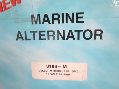 NEW 3186M MES Marine 12V 61AMP Alternator 0820