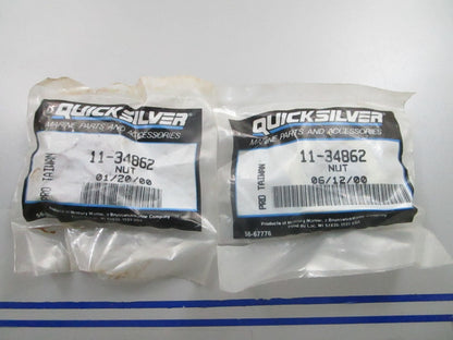 *NEW OEM* (LOT OF 2) 0810 Mercury Quicksilver Nut 11-34862