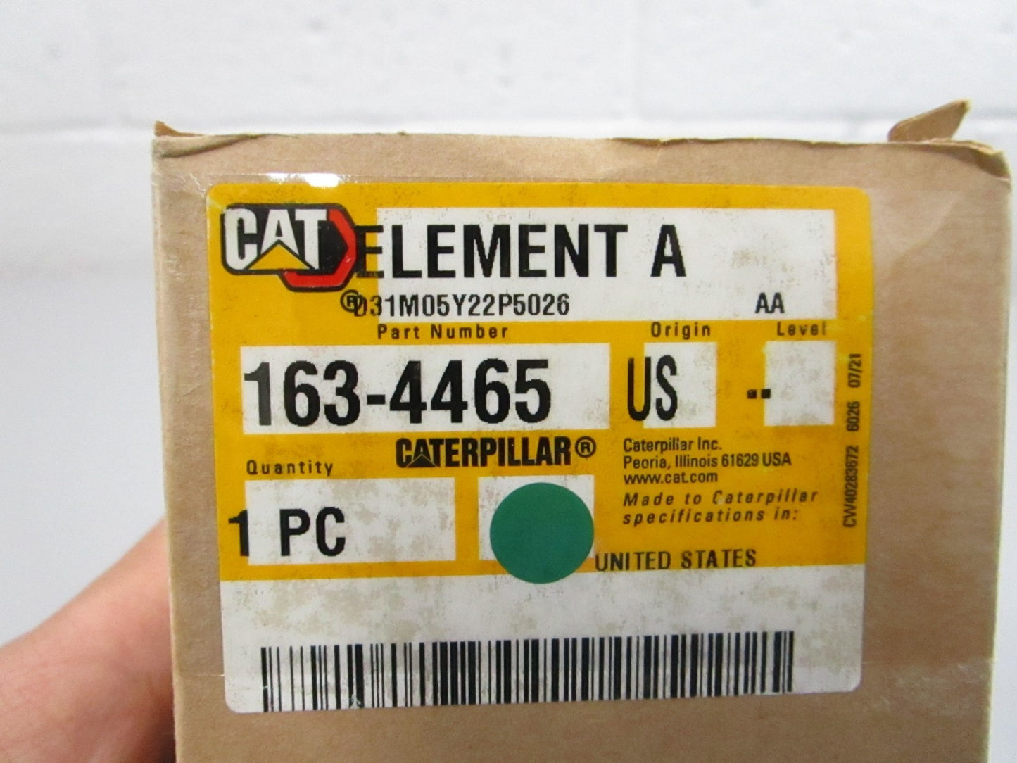 CAT NEW OEM Fuel Water Separator 163-4465 Std Eff 216 226 914G 924G NOS 0810