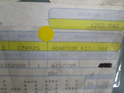 *NEW OEM* 0810 OMC Johnson Evinrude SAE Adapter Kit 174925 0174925